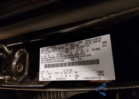 2016 Ford F-150 Xlt из США, поврежденный, VIN 1FTEW1EP7GFB55846